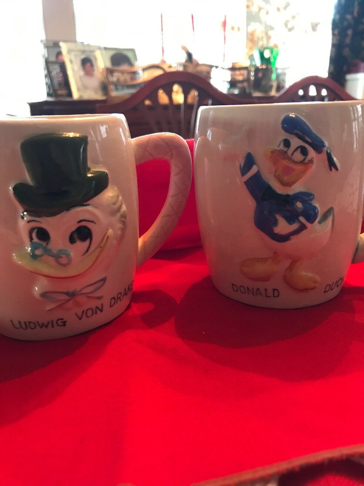 1961 Walt Disney Mugs Ludwig Vin Drake & Donald Duck
