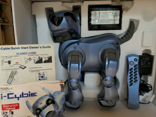2001 I-cybie Robot Dog By Hasbro Tiger Broken Leg Battery Remote Charger Box