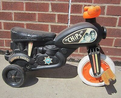 Orig Chips California Highway Patrol Tricycle Ride-on 1977-82 Ponch Jon Trike