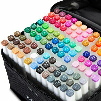 80 Color Set Marker Pen Alcohol Graphic Art Twin Tip Markers For Student Artist