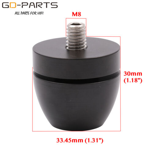 Speaker Amp Cd Isolation Damper Feet Stand Pad Base M8 Bolt Height Adjustable 1p