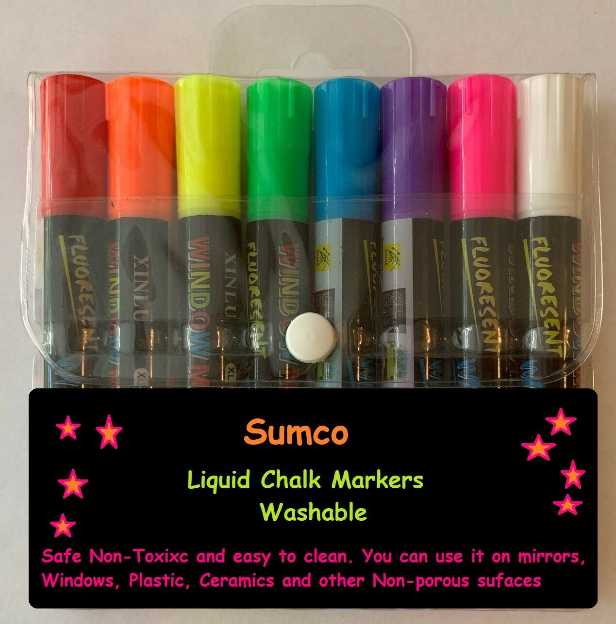 Liquid Chalk Markers 8pc Erasable Chalkboard Pen For Blackboard Shipped From Usa