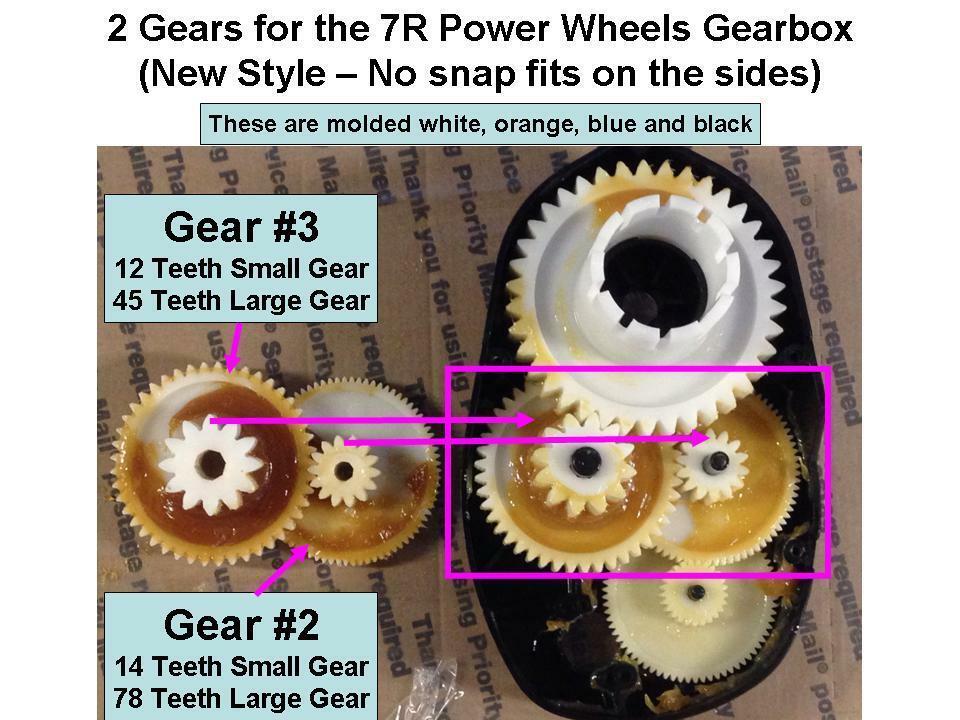 2 New! Fisher Price Power Wheels 7r Gearbox Gears: Gear #2 & #3
