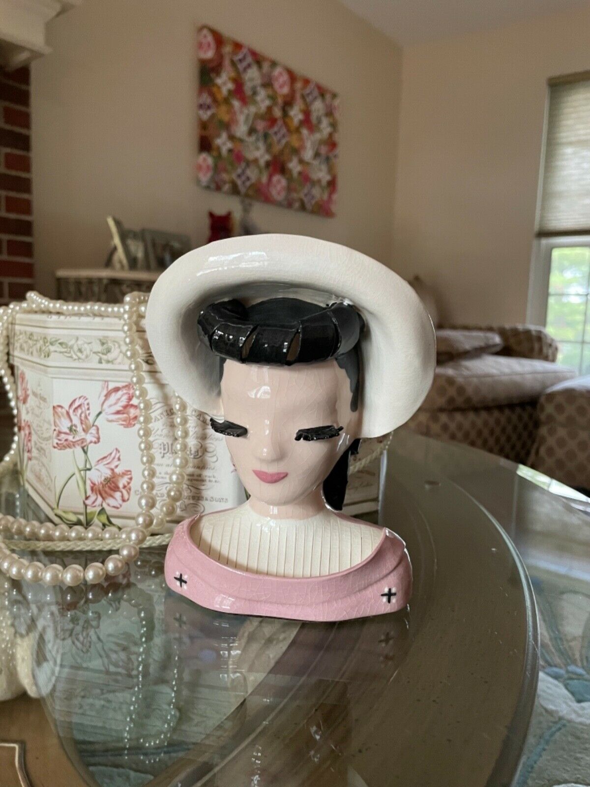 Vintage Lady Head Vase ~ Valerie ~ Betty Lou Nichols Headvase ~ 6”