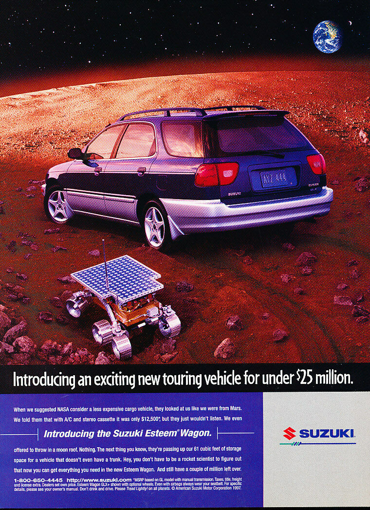 1997 Suzuki Esteem Wagon - Mars - Classic Vintage Advertisement Ad D190