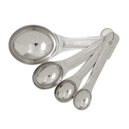 Norpro Stainless Steel 4pc Measuring Spoon Set Teaspoon Tablespoon #3050