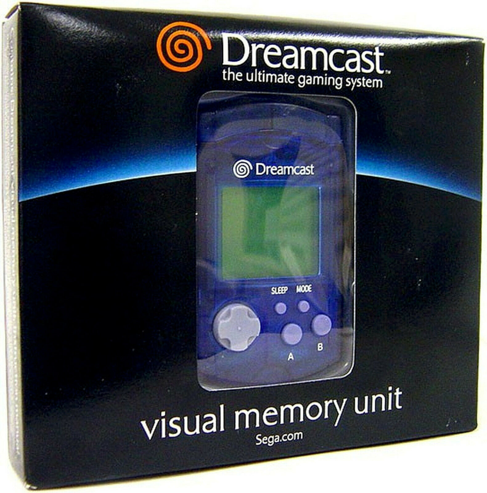 New Sega Mk-50121 Dreamcast Blue Visual Memory Unit Vmu Lcd D-pad 128kb
