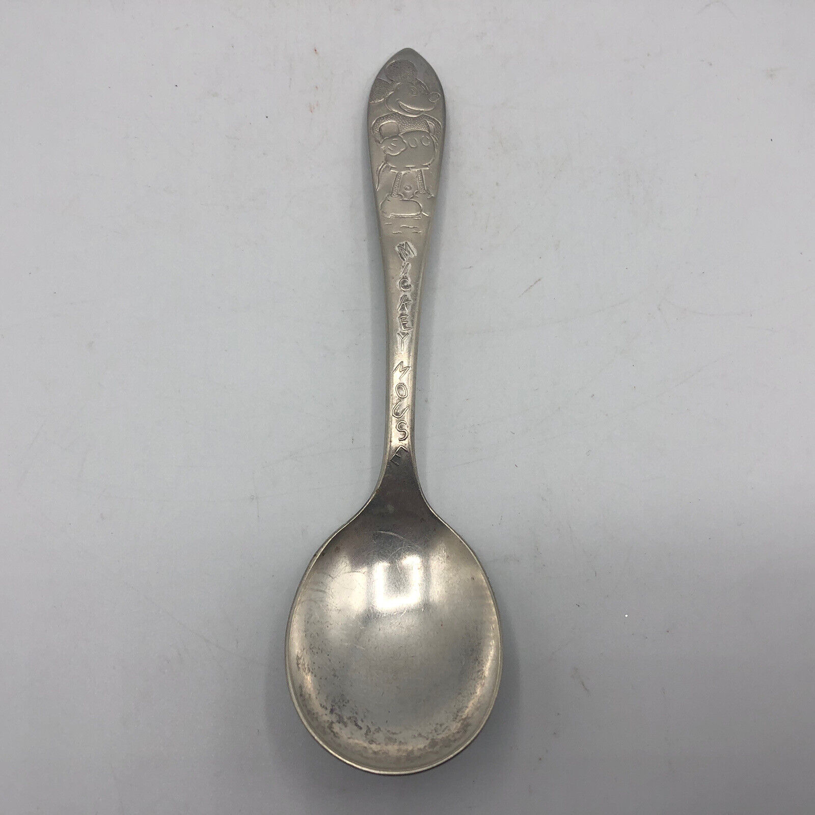 Vintage 1930-1940 Mickey Mouse Branford Silver Plate Spoon 5.5"