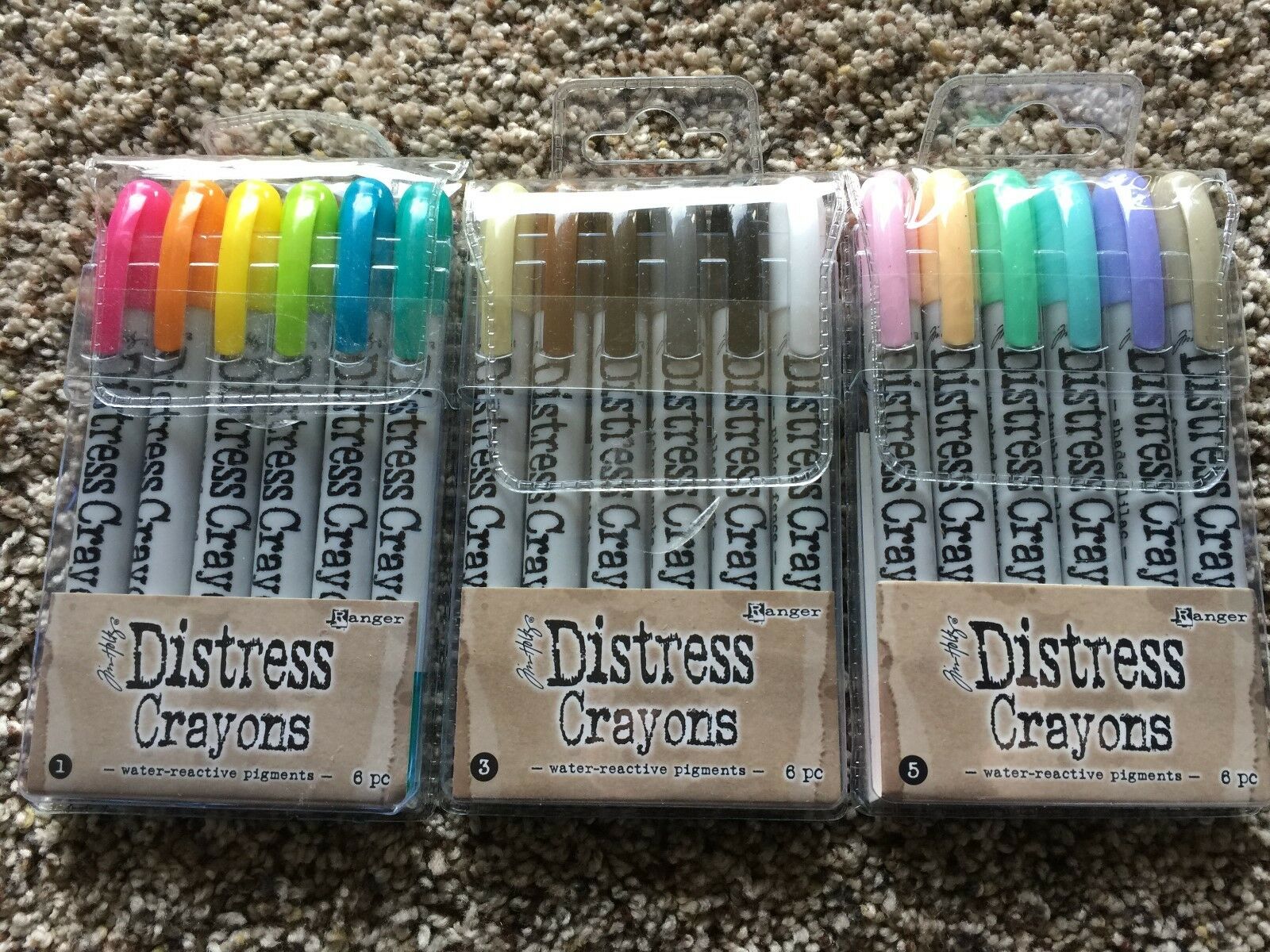 Tim Holtz Distress Crayons 6 Pc.your Choice Of Crayon Set New