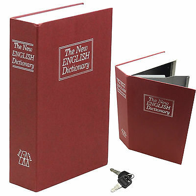 Dictionary Secret Book Hidden Safe With Key Lock Book Safe Red(large Size)