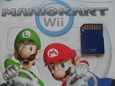 Mario Kart Nintendo Wii Sd Memory Card Unlocked Save File Access All Tracks Cars