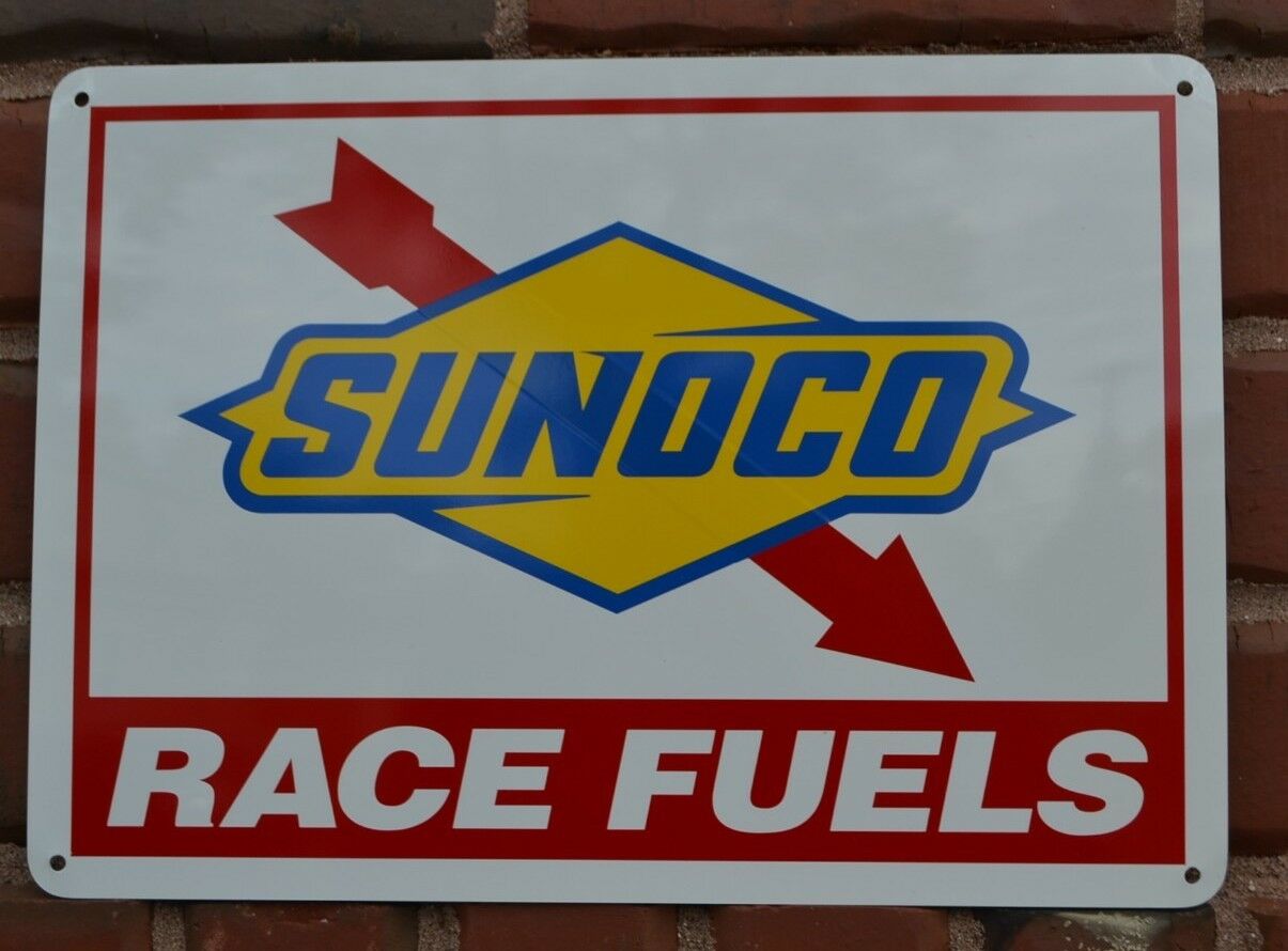 Sunoco Racing Fuel Gas Pump Sign Advertising Mechanic Garage Shop Free Shipping