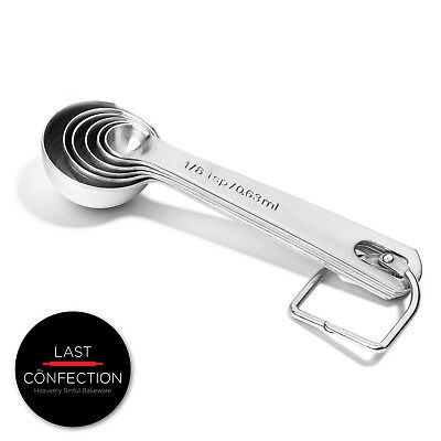 6pc Stainless Steel Measuring Spoons Set Teaspoon And Tablespoon Measurements