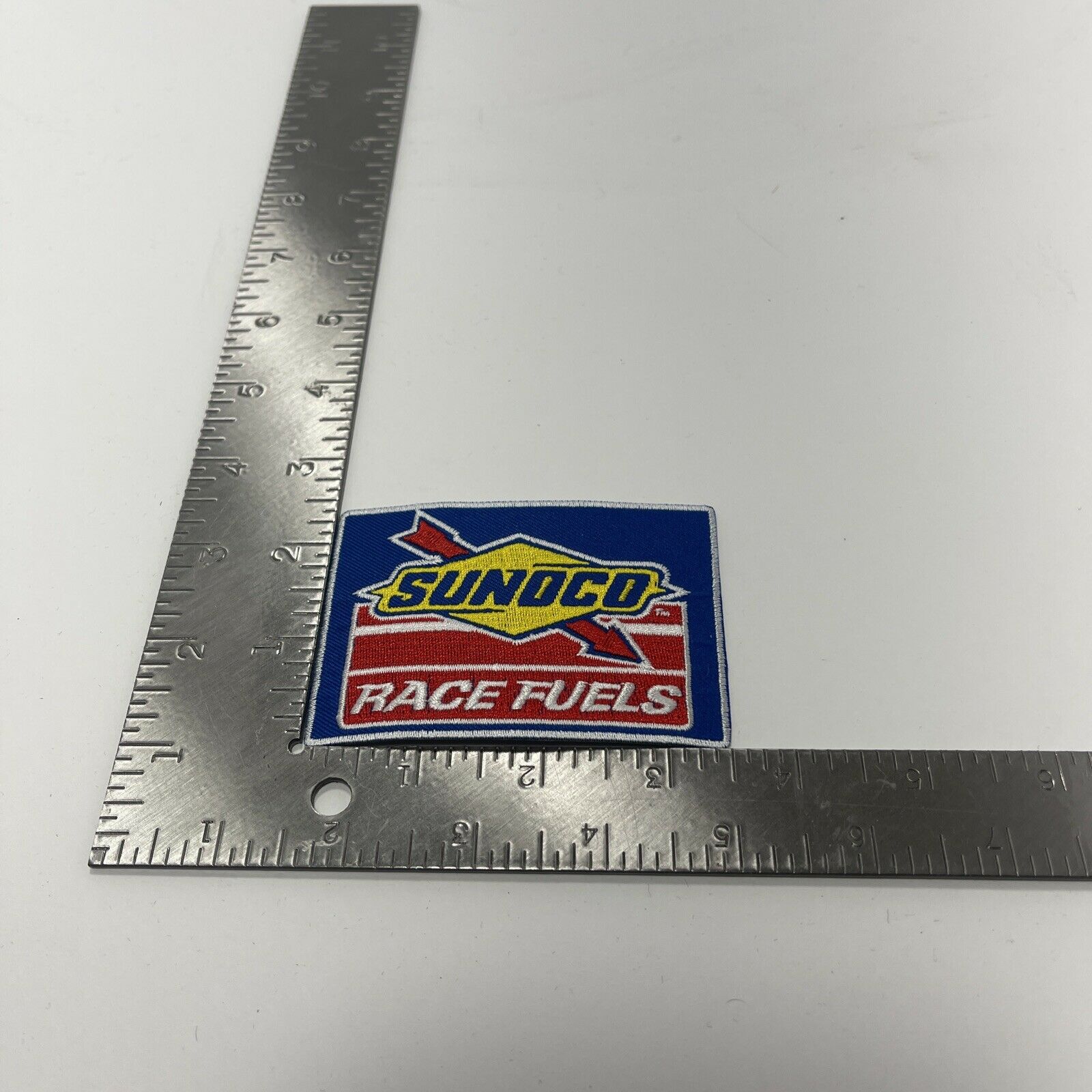 New 2 1/2 X 3 1/2 Inch Sunoco Race Fuels Iron On Patch