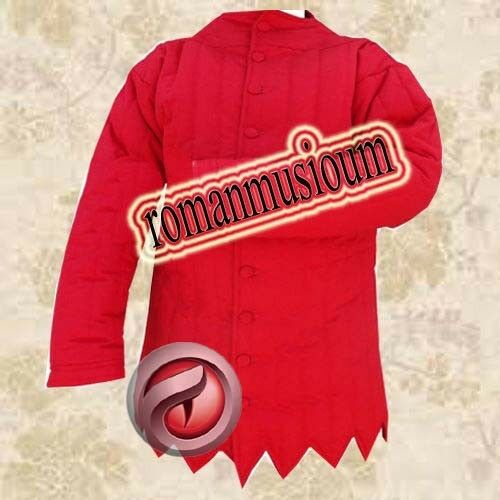 Handmade Item Thick Padded Red Gambeson Medieval Armour Theater Custome Sca