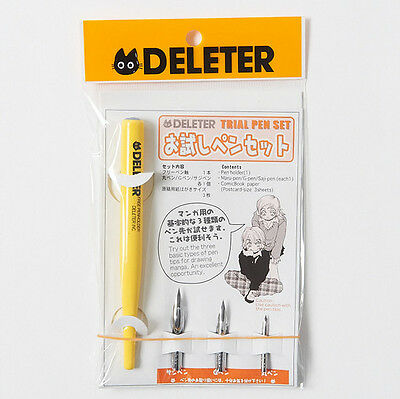 New!! Japanese Deleter Trial Manga Pen Set (manga Anime Supplies) Japan Import