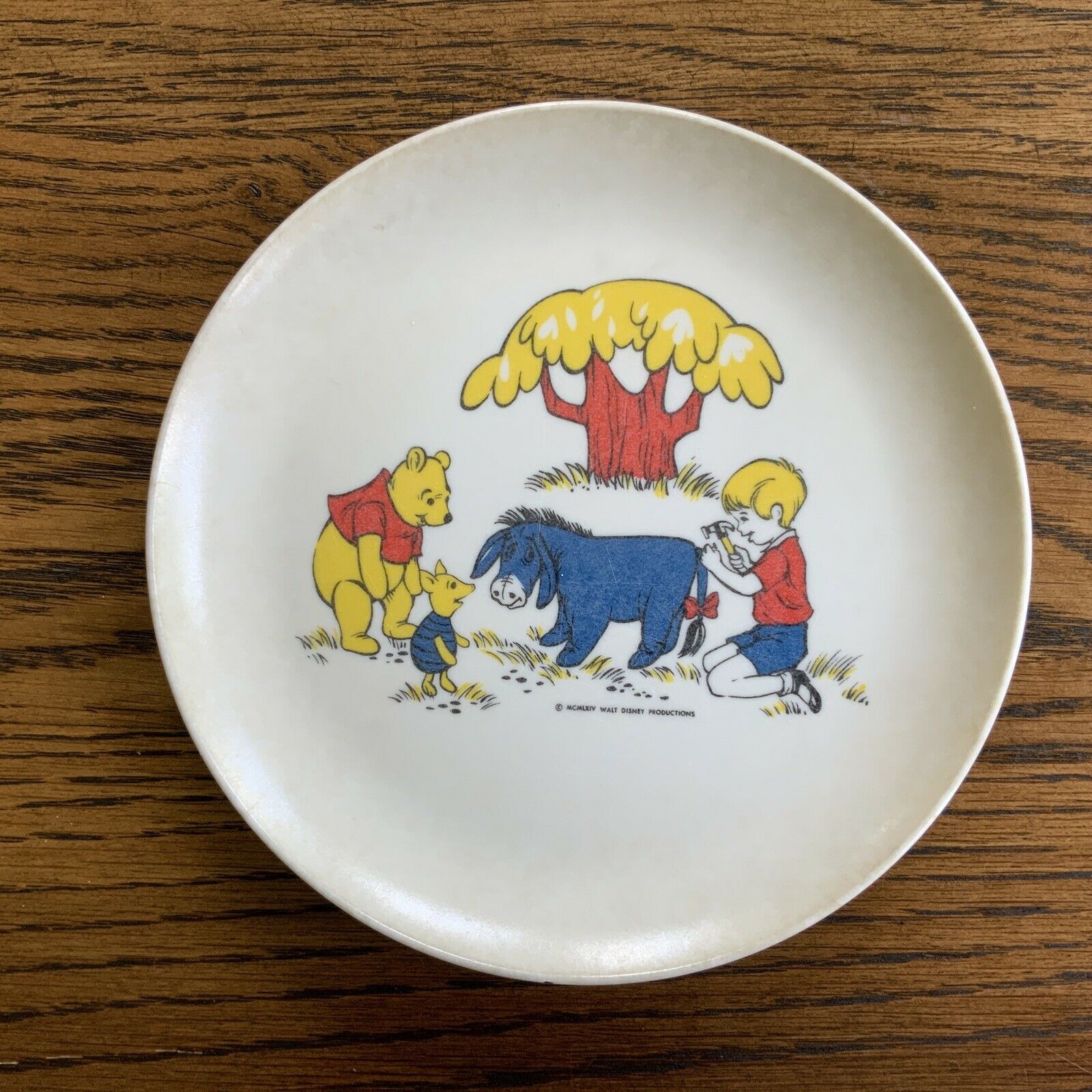 Vintage 1964 Walt Disney Winnie The Pooh Piglet  Eyore Robin Plastic Plate