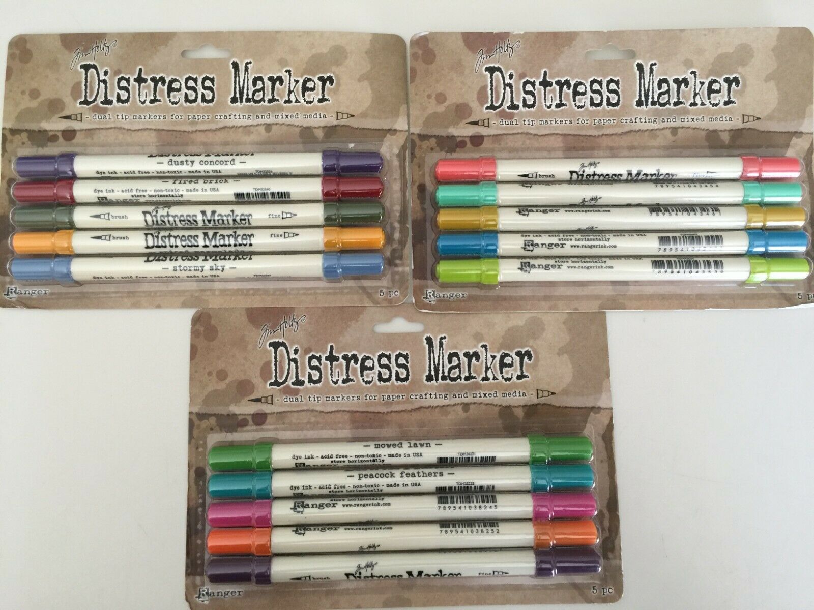 Tim Holtz Distress Marker Dual Tip Pen Set Fine Point & Brush Ends You Pick New