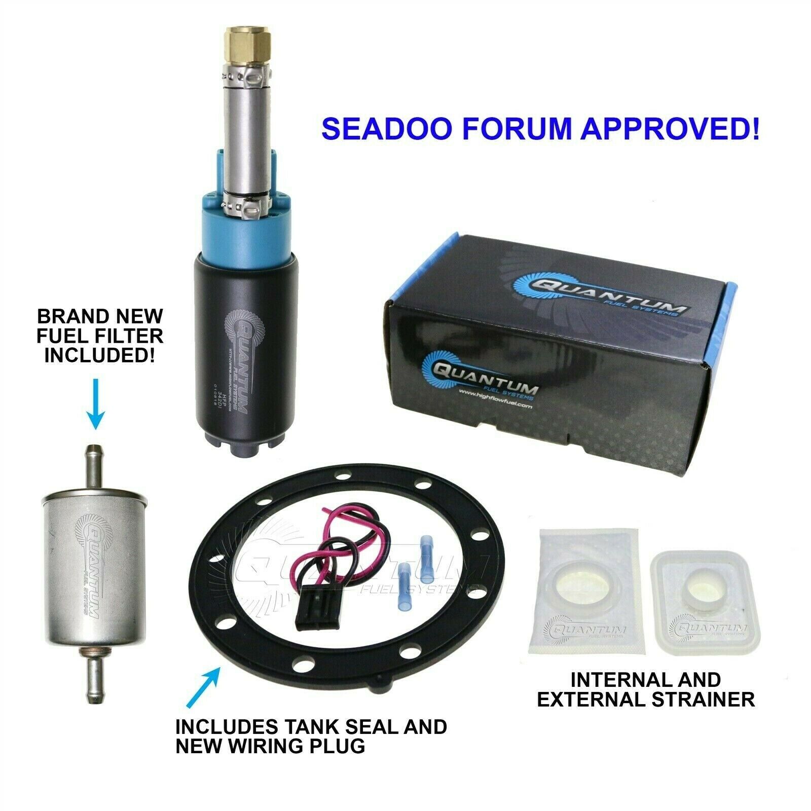 Qfs Fuel Pump +filter +tank Seal For 98-07 Sea-doo Di Gtx Rx Lrv 3d #204560418