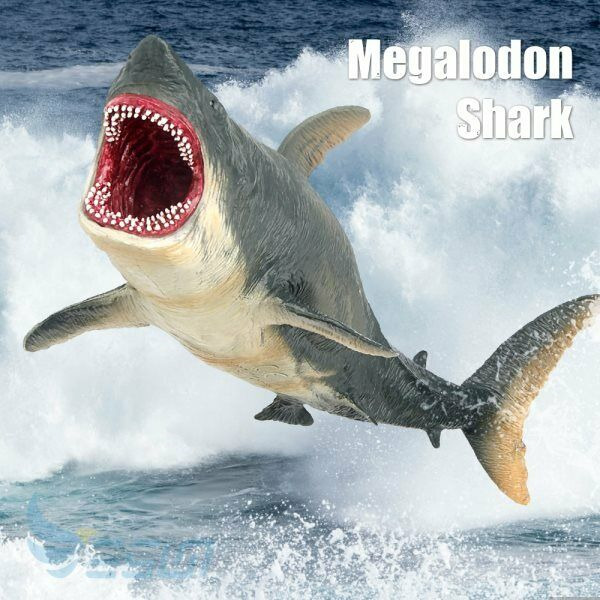 Megalodon Shark Toy Shark Figure Realistic Marine Fish Sea Animals Model For Kid