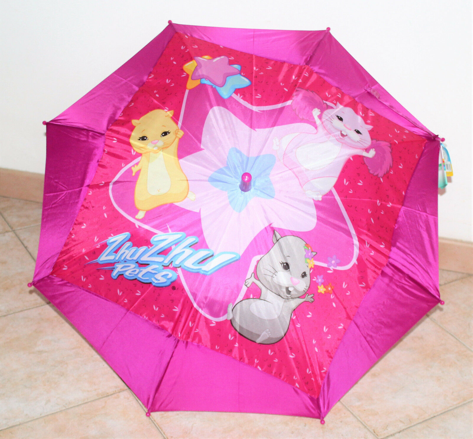 Umbrella Zhu Pets Original Pink & Fuchsia Perletti Baby Girl Automatic