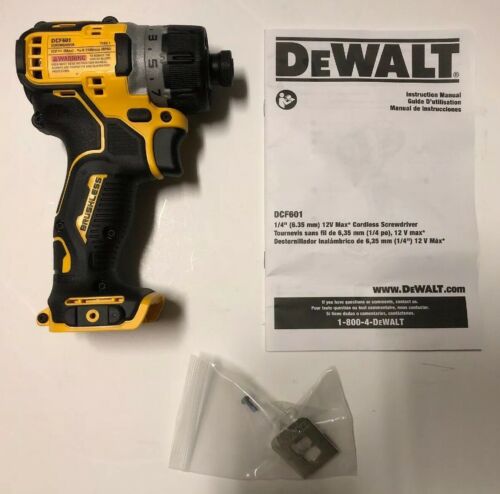 New Dewalt Dcf601 Xtreme 12v 12 Volt Max Lithium-ion Brushless 1/4” Screwdriver