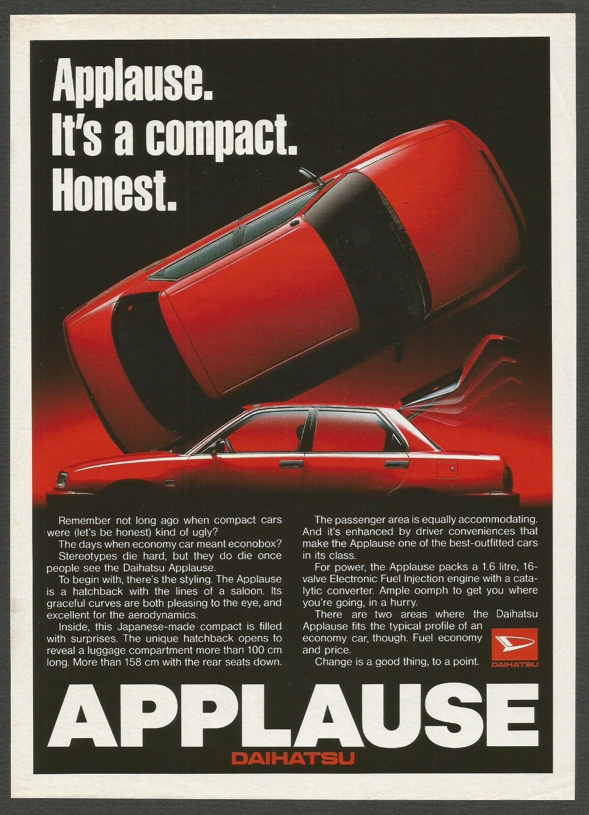 Daihatsu Applause - 1991 Automotive Print Ad