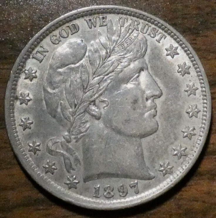 1897-p Barber Half Dollar 50¢- Nice Coin