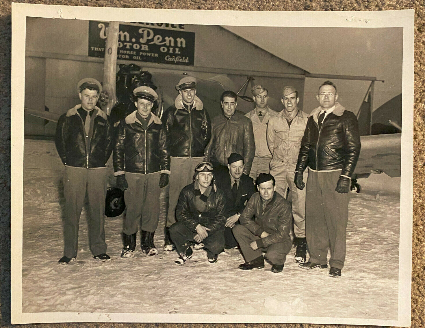 Large 1943 Aviation Photo / Pilots / Students