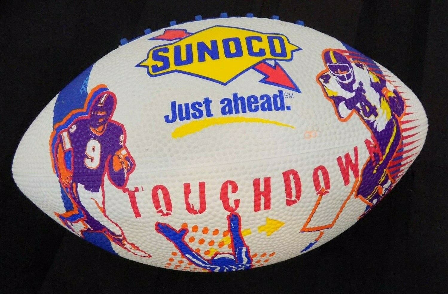 Promotional Sunoco "just Ahead Touchdown" Football White Official Size - Players