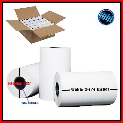 2 1/4 X 50' Thermal Paper 50 Rolls Verifone Vx520 Ingenico Ict220 Ict250 Fd400
