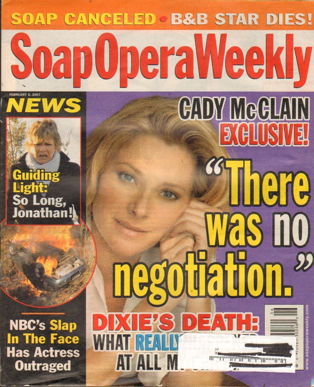 Feb 6 2007 - Soap Opera Weekly -- Vintage Magazine