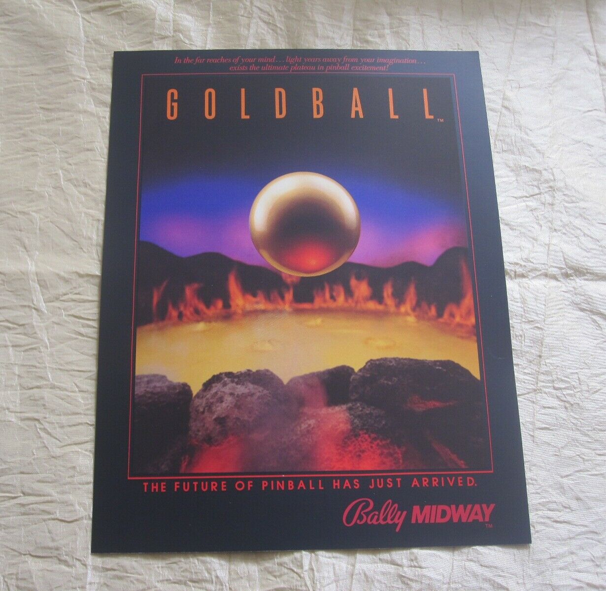1983 Bally Midway Goldball Pinball Flyer