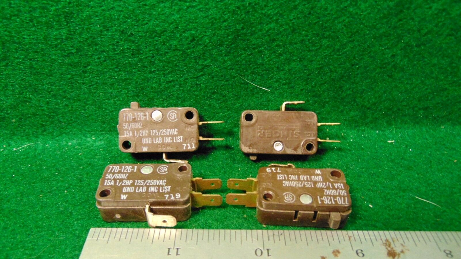 4 Singer Micro Switch 770-126-1 15 Amp 1/2 Hp 125 250 Vac Nos