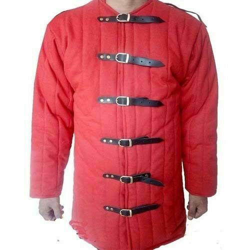 Christmas Gift Medieval Thick Padded Red Gambeson Play Theater Custome Sca