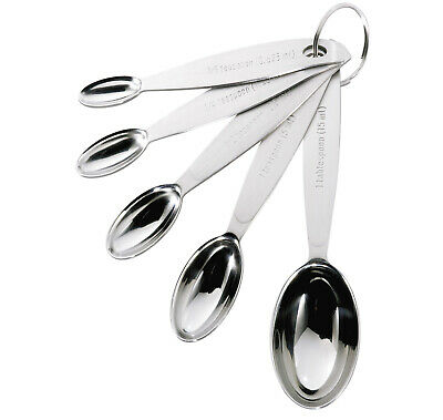 Cuisipro 5 Piece Stainless Steel Measuring Spoon Set