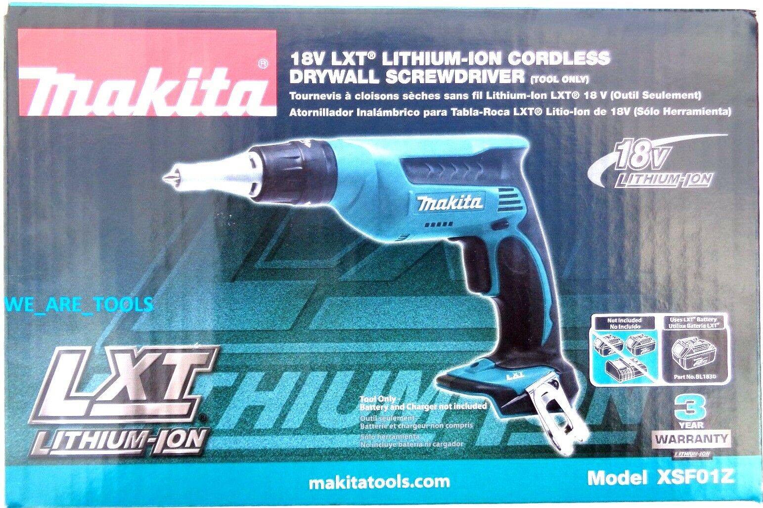 New In Box Makita 18v Xsf01z Cordless Battery Drywall Drill Screwdriver 18 Volt