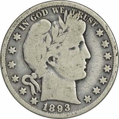 1893-o Barber Silver Half Dollar Vg Uncertified