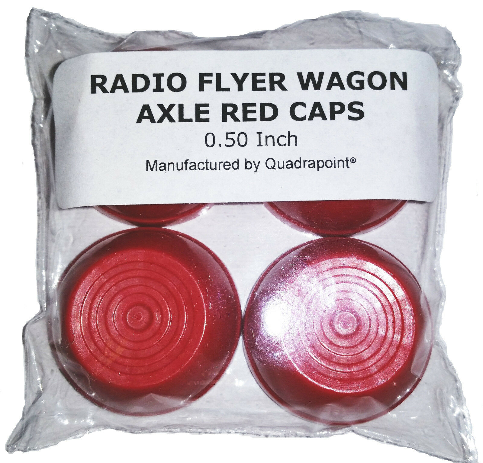 Radio Flyer Wagon Parts Axle Caps 0.50" New Red Caps With Instructions