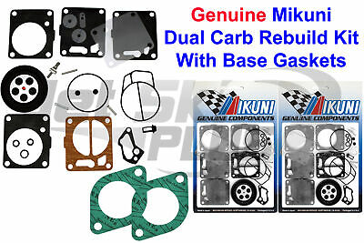 Seadoo Genuine Mikuni Dual Carburetor Rebuild Kit & Carb Base Gasket Xp 787 800