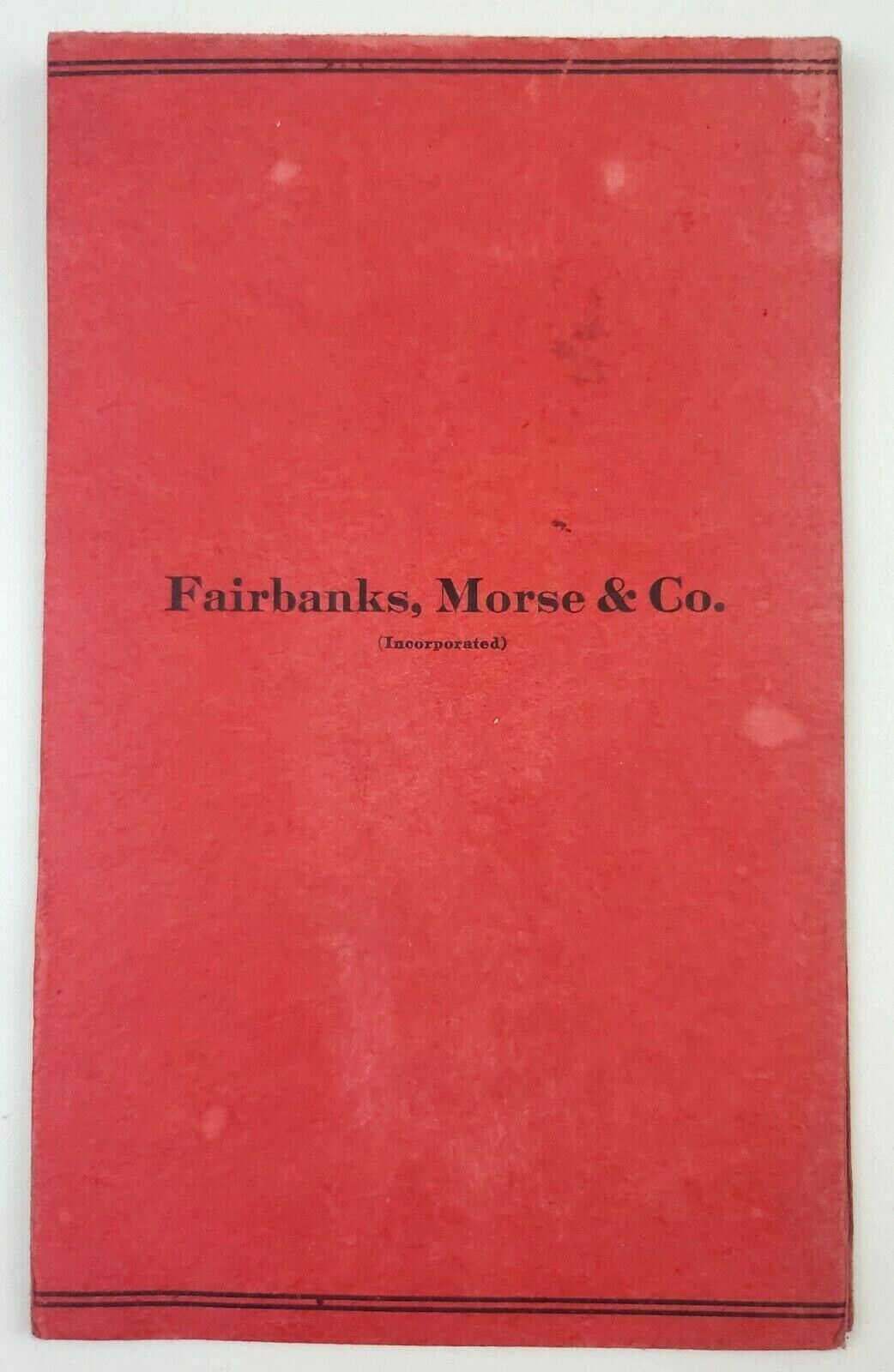 1930s Fairbanks Morse Co Salesman Price Data Book New York Ny Engine Sales