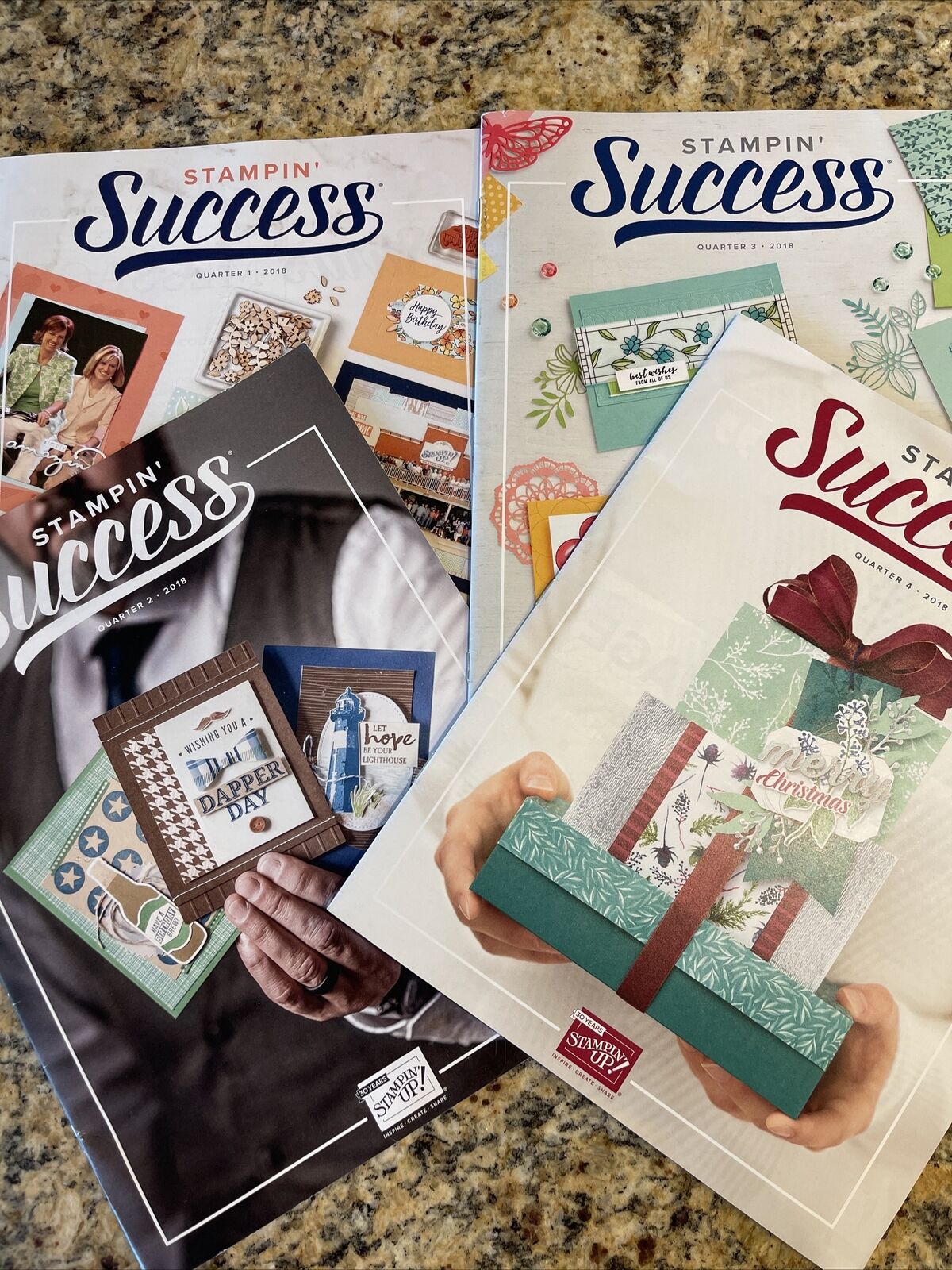 Complete Lot Of 4 Quarterly Stamping Up! Success Magazine From 2018