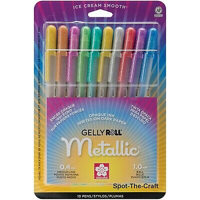 Sakura Gelly Roll Pen Set Metallic Opaque 10 Medium Line 57370