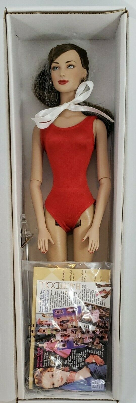 Tonner 16"  Brunette American Beauty Basics Doll Mib Red Swimsuit