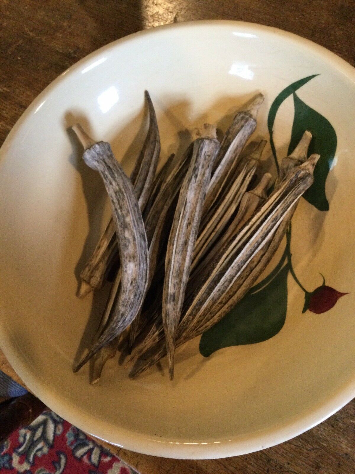 10 Natural Dried Okra Pods. Organically Grown.
