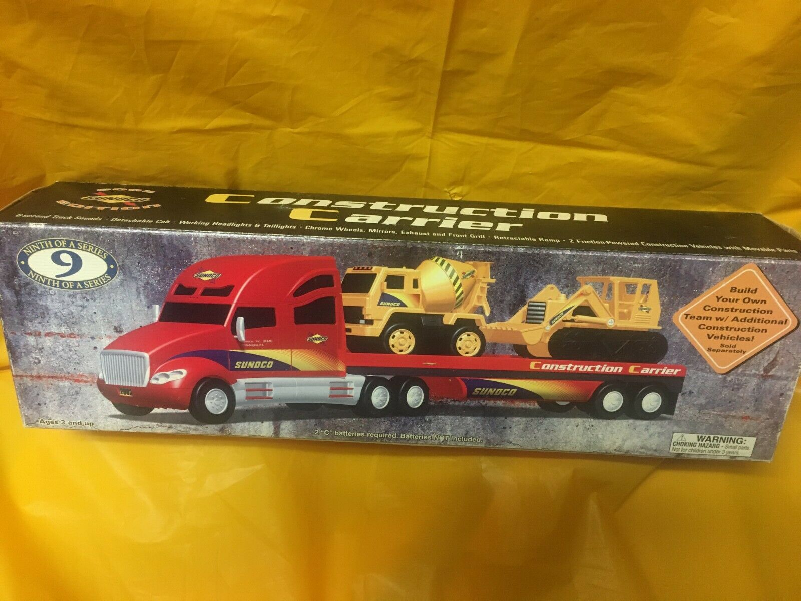 Sunoco 2002 Construction Carrier W/2 Friction Vehicles - #9 Series - New In Box