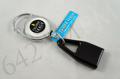 1x Premium Lighter Leash Pull Out Clip Retractable White
