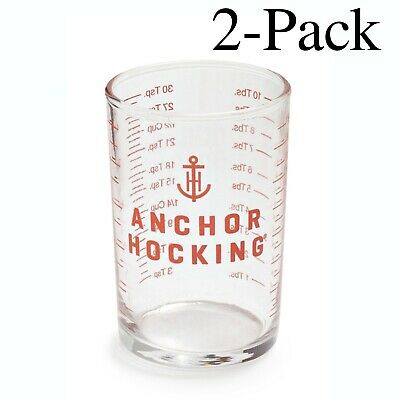 Anchor Hocking 5 Oz. Measuring Glass With Display - Tsp. Ml. Cup (pack Of 2)