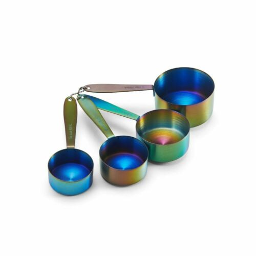 Farberware Iridescent Measuring Cups, Stainless Steel, Nesting 4 Set, Multicolor