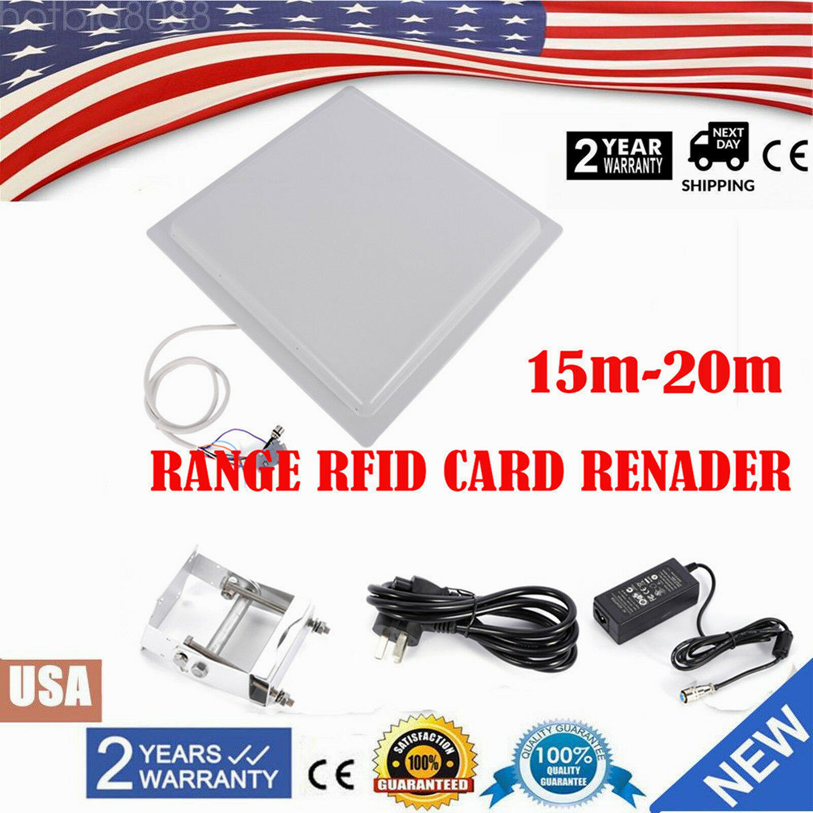 Integrative Uhf Rfid Card Reader15m Long Range 12dbi Antenna Rs232/rs485/wiegand